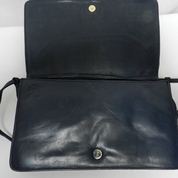 Anne Klein Calderon Vintage Quilted Leather Embroider Shoulder Bag Purse Clutch - Picture 9 of 15